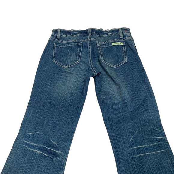 Little Mass Girl’s Bootcut Jeans Size 12 NWT Distressed Appliqué Animal Print - Picture 7 of 7